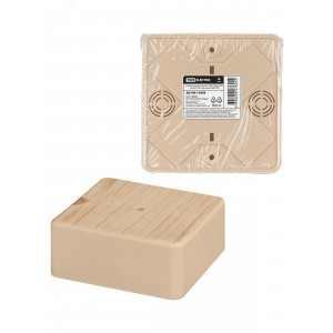 Коробка распаячная КР 100х100х44 ОП сосна IP40, инд. штрихкод SQ1401-0409
