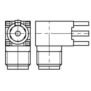 R124680123, РЧ соединители / Коаксиальные соединители SMAB(F) R/A PCB RCPT