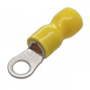 Наконечник кабельный кольцевой изолированный НКИ 6.0-4 серия ПРОФИ, Наконечник кабельный кольцевой изолированный с ПВХ манжетой, сечение 2.5-6мм2 под М4