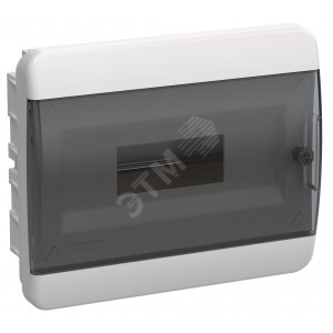 Корпус пластиковый ЩРВ-П-12 IP41 черн. прозр. дверь TEKFOR TF5-KP12-V-12-41-K01-K03