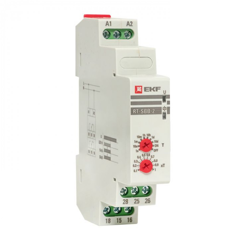 Изображение товара Реле времени RT-SBB-2 PROxima с диапазоном 0.1-504000 секунд, монтаж DIN