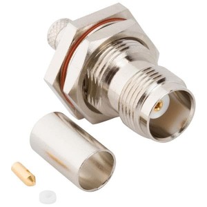 031-6828, РЧ соединители / Коаксиальные соединители TNC Strt Crmp Jk for LMR-240 Blkhd 50 Ohm