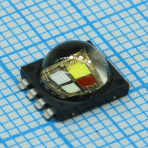 MCE4CT-A2-0000-00A5AAAA1, Светодиод smd XLAMP 7,5х7мм/RGBW/5700-7000K/100Лм при 350мА - красный/625нм/30.6Лм - зеленый/527нм/67.2Лм - синий/460нм/8,2Лм/115°/CRI=85 / максимальный ток 700мА