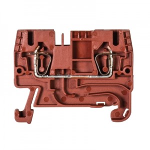 Проходная клемма WKFN 2,5/35 BR, Проходная клемма, тип фиксации провода: пружинный, номинальное сечение: 2,5 мм кв., 24A, 800V, ширина: 5 мм, цвет: коричневый, тип монтажа: DIN35