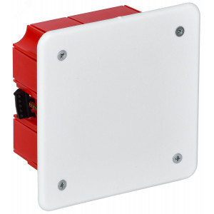 Коробка распаячная СП 92х92х45 IP20 КМ41001 (с саморезами с крышкой) UKT11-092-092-040