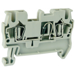 Клемма с диодом UJ5-2.5D/C, Клемма с диодом, тип фиксации провода: пружинный, номинальное сечение: 2,5 мм кв., 1A, 500V, ширина: 5,2 мм, цвет: серый, тип монтажа: DIN35