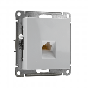 Розетка компьютерная 1-м AtlasDesign RJ45 кат.5E механизм бел. SE ATN000183