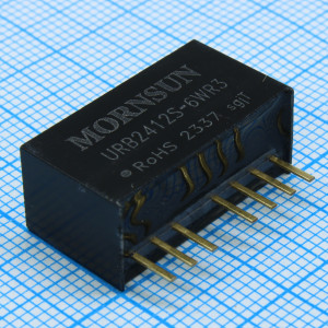 URB2412S-6WR3, Преобразователь DC/DC на печатную плату 6Вт вход 9...36В выход 12В 500мА КПД 83%