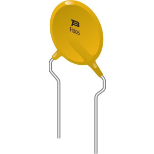 MF-R005-2, Самовосстанавливающийся предохранитель PTC 0.05A(hold) 0.1A(trip) 60V 40A 0.22W 5s 7.3Ohm Radial 8 X 3.1mm T/R