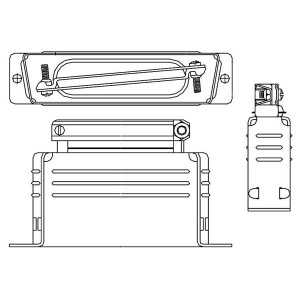 M85049/48-1-2F, Соединители D-Sub стандарта Mil  STRAIN RELIEF