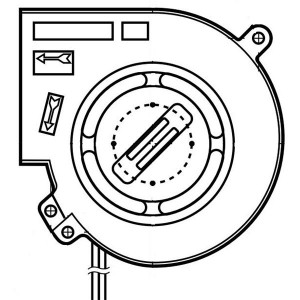 09533GA-12K-AL-00, Blowers DC Blower, 95x33mm, 12VDC, 20.5CFM, Lock Rotor, 3-Wire