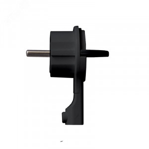 Вилка-невидимка с заземлением черная 16А 250В 5565419