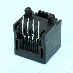 5556416-2, Модульный разъем, Cat3, RJ45, Гнездо, 8 контакт(-ов), 8 вывод(-ов), 1 порт(-ов)