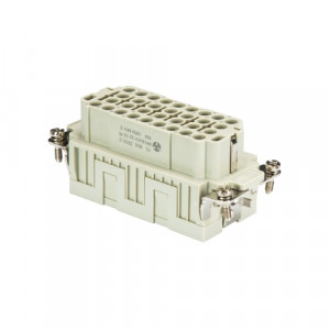 Розеточная контактная вставка BAS BUCK 32 50, Розеточная контактная вставка, обжимная фиксация, 32 полюса + PE, типоразмер 16B, 500V, 16A, (обжимные контакты поставляются отдельно)