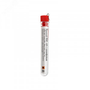 Припой с канифолью ПОС-40 10гр  1.0мм, Припой трубчатый с канифолью REXANT, 10 г, d1.0 мм, (олово 40%, свинец 60%), колба