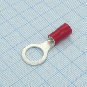 RV5.5-10  Red, наконечник кабельный кольцевой с изоляцией d=10.5мм, сеч. пров.4.0-6.0мм2