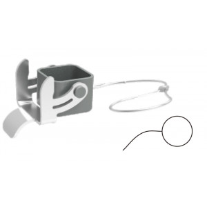 Защитная крышка D3A-MCV-1L/1M, Защитная крышка для вилочной вставки, типоразмер 3A, без уплотнителя, с одной металлической защелкой, с удерживающей стропой от утери, материал корпуса: алюминиевый сплав