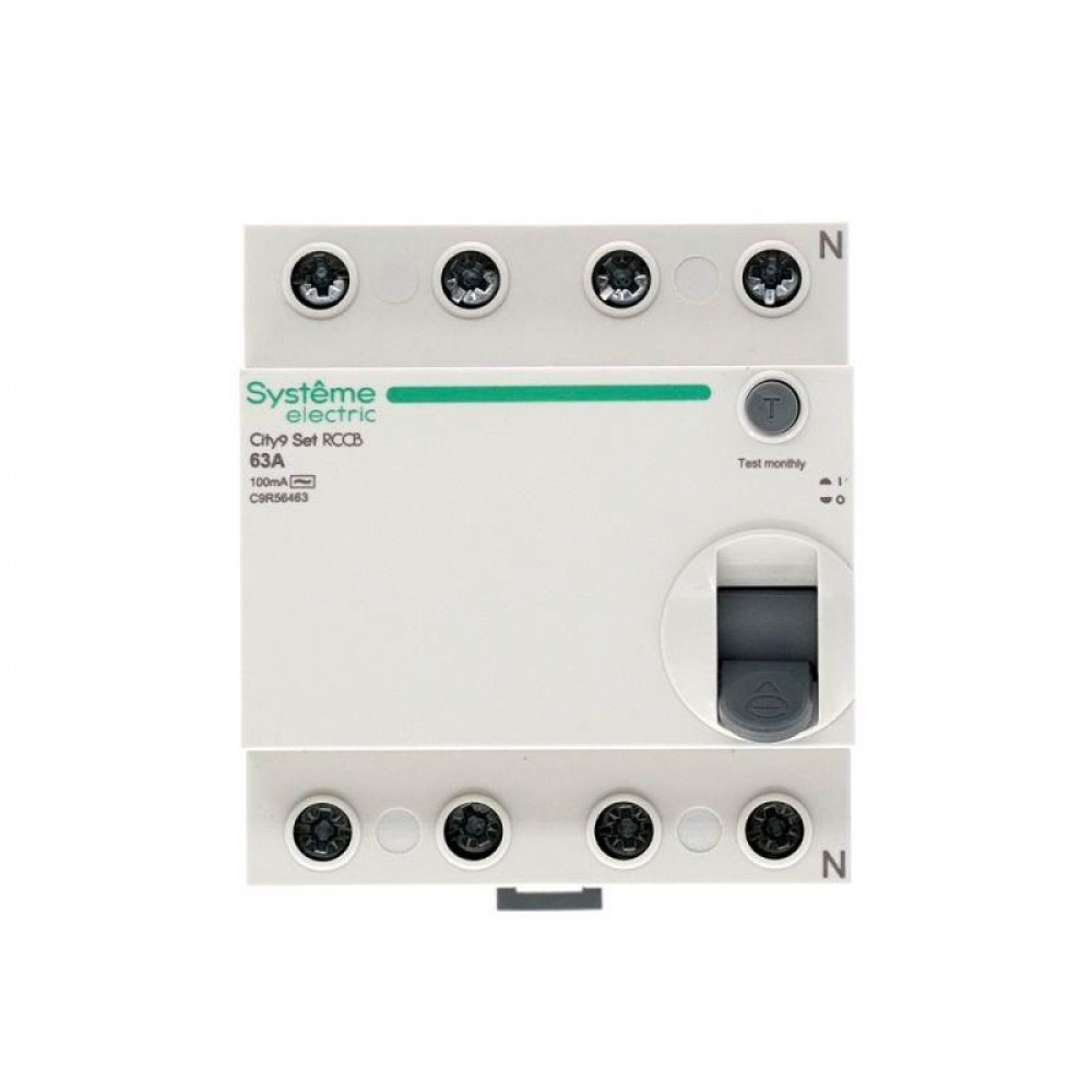 Изображение товара Выключатель дифференциального тока УЗО 4п 63А 100мА тип AC City9 Set 400В