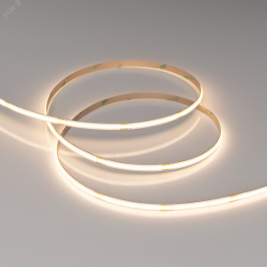 Лента COB-X480-6mm 24V Warm3000 (6 W/m, IP20, CSP, 5m) 042036, Светодиодная лента COB-X480, открытая IP20. Светодиоды CSP, 480 шт/м (2400 шт на 5 м), белая плата, ширина 6 мм, скотч 3М. Цвет ТЕПЛЫЙ 3000K, цветопередача CRI>90, угол 180°. Питание 24 В, мощность 6 Вт/м (30 Вт на 5 м). Размеры 5000х6х1.8 мм. Мин.отрезок