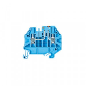 Клемма с размыкателем WT 2,5 TKM BL, Клемма с ножевым размыкателем, тип фиксации провода: винтовой, номинальное сечение: 2,5 мм кв., 20A, 500V, ширина: 5 мм, цвет: синий, тип монтажа: DIN35