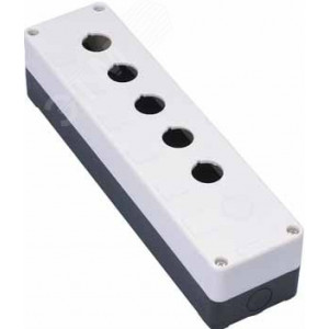 Пост кнопочный Ф22 5 мест КП-101 с кабельным вводом для устройств сигнализации и управления белый 25505DEK