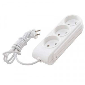 Удлинитель 3х3м без заземл. 10А IP20 защ. шторки N3010041