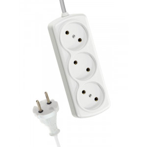 Удлинитель 3х3м 6А IP20 ПВС 2х0.75 YKsm3m-3g(6A)S