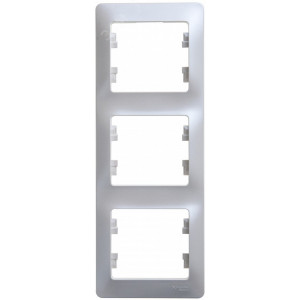 Рамка 3-м Glossa вертикал. перламутр SE GSL000607