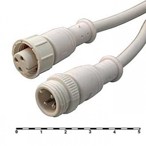 BLHK16-3PW, Разъем герметичный кабельный (вилка-розетка) 3 контакта IP67 белый