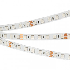 Лента RT-B84-10mm 24V RGB (21 W/m, IP20, 5060, 5m) 021475(2), Светодиодная лента RT-B84, открытая. Светодиоды 5060, 84 шт/м (420 шт на 5 м), белая плата, ширина 10 мм, скотч 3M. Цвет RGB, угол 120°. Питание 24V, мощность 21 Вт/м (105 Вт на 5 м). Размеры 5000x10x2.2 мм. Мин. отрезок 71.4 мм, 6 светодиодов. Цена за 1
