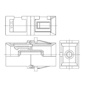106171-2000, Волоконно-оптические соединители BSC-2 BACK PANEL ADA PANEL ADAPTER BLACK