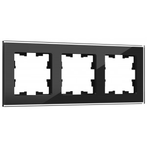 Рамка 3-м BRITE РУ-3-2-БрЧ стекло черн. BR-M32-G-K02