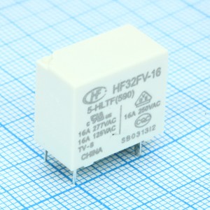 HF32FV-16/5-HLTF, Реле силовое 10А один контакт на замыкание катушка 5В