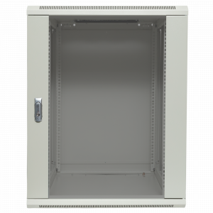 Шкаф настенный 19" TERACOM PRO 12U 600х600 мм дверь стеклянная с замком-ручкой серый