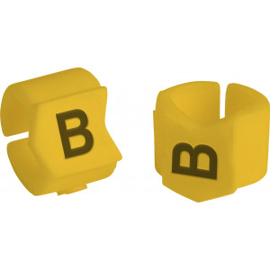 brd333411, SCNG-23-B клипсы жёлтые, 50шт/упак, для провода 5,9-8,5мм диаметра, легенда B