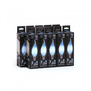 Лампа светодиодная филаментная Black Filament 9Вт свеча на ветру 4100К нейтр. бел. E14 710лм 104801209