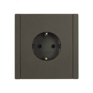 Розетка СП FORTE&PIANO FP313 16А с заземл. защ. шторки безвинт. крепл. сер. IEK FP-R14-16-1-K03