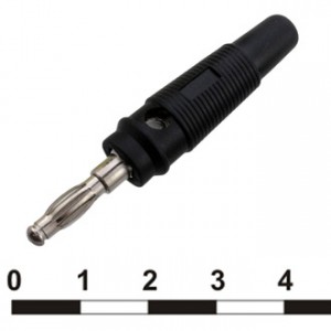 10-0075 BLACK, Штекер 10-0075 черный, винтовое крепление