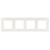 Рамка для розеток и выключателей Серия 12 12-5104-01 на 4 поста, Сатин, белый Б0052529