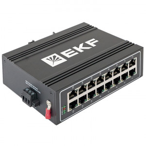 Промышленный неуправляемый коммутатор EKF TSX-100 16 портов 10/100 Мбит/с TSX-100-UN-16