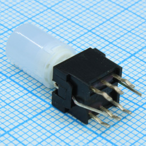 LP4OA1PBCTG, Переключатель панельный DPDTкруглый зеленый монтаж в отверстие