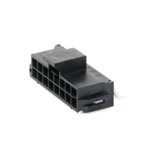105405-1116, Проводные клеммы и зажимы Nano Fit SMT R/A HDR 2X8 Blk tin