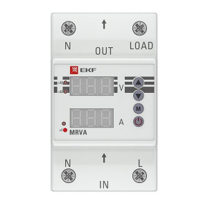Реле напряжения и тока с дисплеем MRVA 63А PROxima MRVA-63A