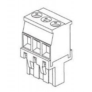 284046-3, Съемные клеммные колодки PLUG 3P VERT .197