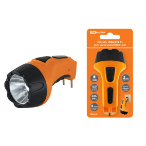 Фонарь «Комета 4» ручной аккумуляторный, 1Вт 1 светодиод, 0,5Ач 230В вилка, SQ0350-0042