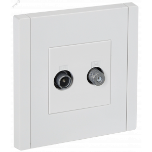 FORTE&PIANO Розетка двойная TV+SAT FP238 белый IEK FP-AF20-O-K01