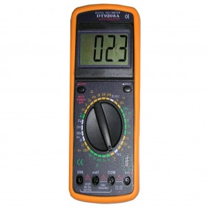 DT-9208A, Универсальный цифровой мультиметр, поворотный индикатор, измерение емкости, температуры, тест логики.