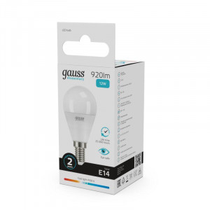 Лампа светодиодная Elementary 12Вт P45 шар 4100К нейтр. бел. E14 920лм 53122