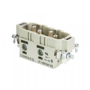 Вилочная контактная вставка POW STS 4 16 64 AG, Вилочная контактная вставка, винтовая фиксация, 4 полюса + PE, типоразмер 16B, 690V, 82A, сечение обслуживаемых проводников 6-16 мм кв, тип покрытия контактов: серебро