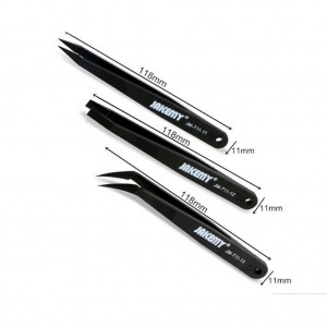 Набор пинцетов JM-T11 антистат., Набор из трех пинцетов из антистатического высокотемпературного пластика.